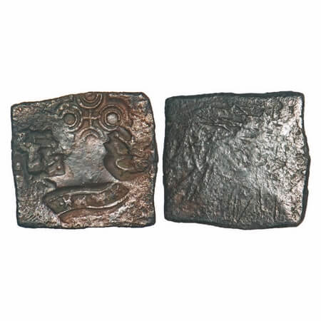 Post-Mauryan, Eran Vidisha Region, Copper Karshapana, 5.69g, 21.98X23.56mm, Punch Marked, 