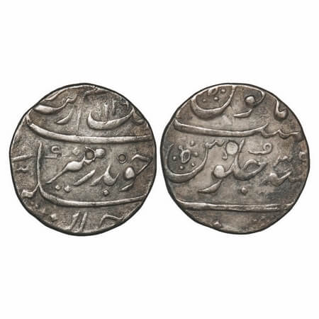 Aurangzeb, Silver ½ Rupee, 5.48g, Surat Mint, AH 1116/39 RY (mistmatch Date and RY). KM 29