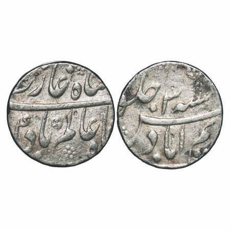 Shah Alam Bahadur, Silver Rupee, 11.55g (normal Weight), Karimabad Mint, RY 3. KM 347.11. 