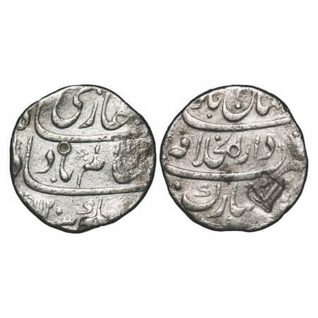 Shah Alam Bahadur, Silver Rupee, 11.32g, Dar ul Khilafat Shahjahanabad Mint, AH 1120. KM 3