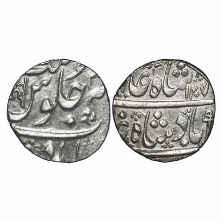 Maratha Confederacy, Silver Rupee, 11.68g, Ahmadabad Mint, INO Shah Alam II, AH 1207/3x RY