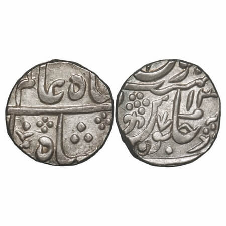 Maratha Confederacy, Silver Rupee, 11.13g, Vaphgaon Mint unseen, 13 RY, INO Shah Alam II. 
