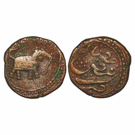 Mysore, Copper Paisa, 10.65g, Tipu Sultan, Faiz Hisar Mint, AM (1217) unseen, Obv: Date & 