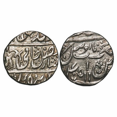 Sikh Empire Silver Rupee, 11.12g, Buriya Chiefs, INO Shah Alam II, Najibabad (Pseudo), AH 