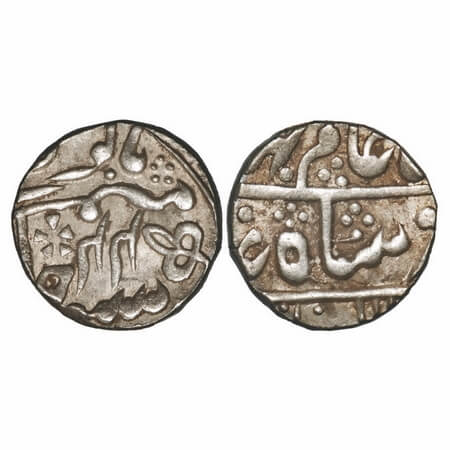 Bundi, Silver Rupee, 11.23g, Bishen Singh (AH 1187-1236/1773-1821 AD), (Bundi) Mint, 44 RY