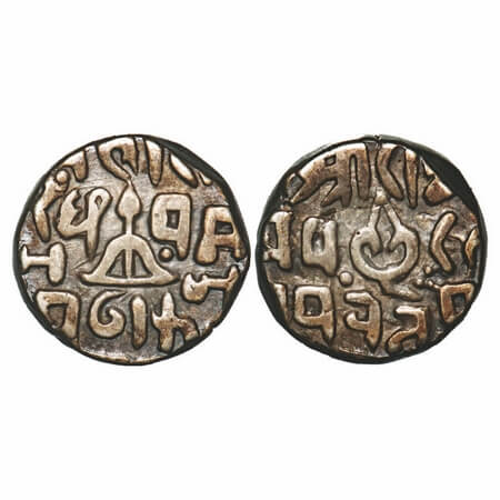 Gwalior, Silver Rupee, 10.38g, Ajit Singh (1819-1857 AD) as feudatory of Daulat Rao Sindhi