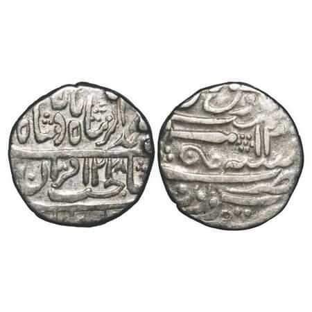 Gwalior, Silver Rupee, 10.93g, Daulat Rao Sindhia (1794-1827 AD), Sheopur Mint, INO Muhamm