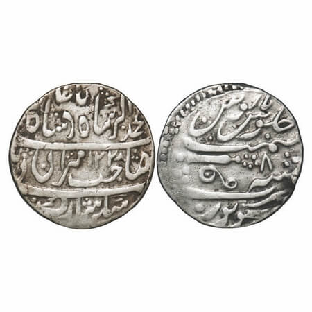 Gwalior, Silver Rupee, 10.91g, Daulat Rao Sindhia (1794-1827 AD), Sheopur Mint, INO Muhamm