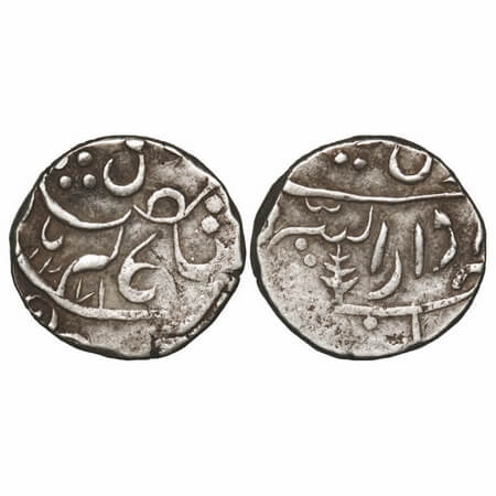 Gwalior, Silver Rupee, 11.80g, Jayaji Rao Sindhia (AH 1259-1304/1843-1886 AD), Dar ul Saru
