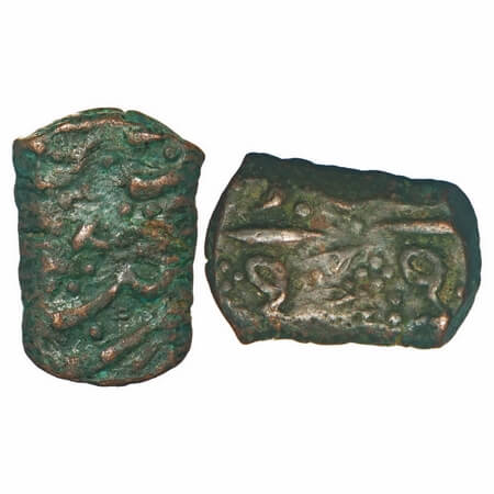 Hyderabad Feudatory Basmatnagar, Copper Paisa 9.19g, Mir Mahbub Ali Khan (AH 1285-1329, 18