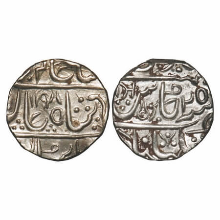 Indore, Silver Rupee, 11.11g, Ahalyabai (AH 1179-1210 / 1765-1795 AD), AH 1198, Malharnaga