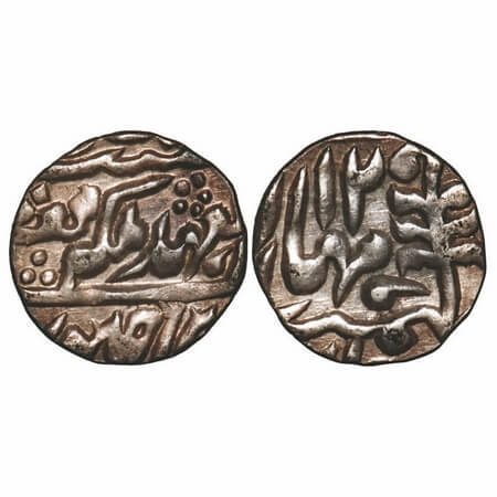 Jaipur, Silver ¼ Rupee, 2.85g, Madho Singh II (AH 1298-1341 / 1880-1922 AD), INO Queen Vic