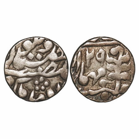 Jaipur, Silver ¼ Rupee, 2.86g, Madho Singh II (AH 1298-1341 / 1880-1922 AD), INO Queen Vic