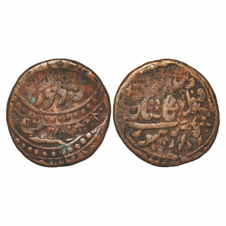 Jodhpur, Copper Takka, 21.35g, Anonymous issues, Dar ul Mansur-Jodhpur Mint (Sojat), doubl