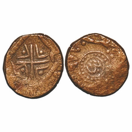 Ratlam, Copper 1/2 Falus/Paisa, 7.78g, Anonymous Hammered Coinage, Raij Series, INO Shah A