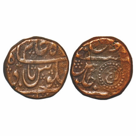 Ratlam, Copper Falus (Paisa), 13.80g, Anonymous Hammered Coinage, Raij Series, INO Shah Al