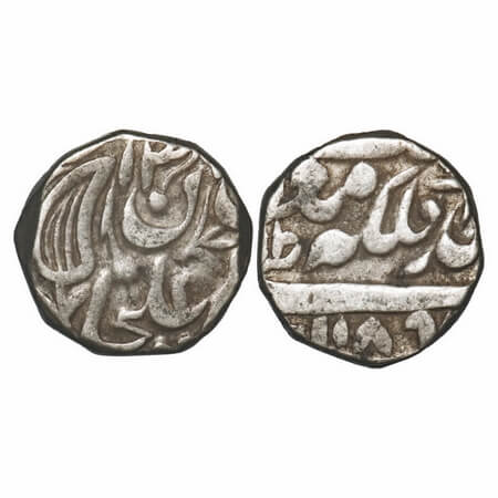 Tonk, Silver Rupee, 11.04g, Under British Proctectorate, Muhammad Ibrahim Ali Khan (INO Vi