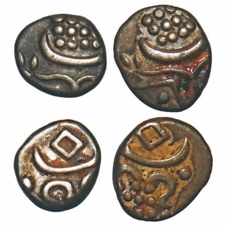 Travancore, Silver Chukram, 0.38g, (2 Coins), Anizham Thirunal Marthanda Varma (ME 904-933