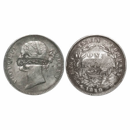 Pemba (Clove Island), British Influence, Silver Rupee, 11.52g, clove Counter struck on Que