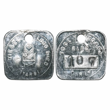 Railway Tool Token, Brass (overcoated), 23.00g, Obv: ITARSI DIESEL LOCO SHED, Locomotive e