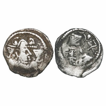 Indo-Sassanian, Anonymous Issue, Silver Drachm, 3.17g, 23.37X24.01mm, Obv: Bust of king fa