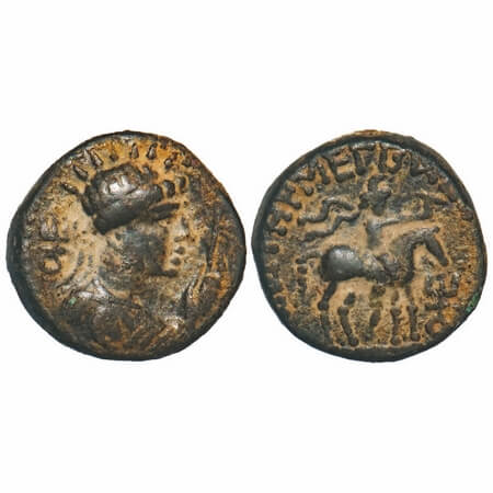 Kushana Dynasty, Soter Megas alias Wima Takto (c. 90-113 AD), Copper Drachma, 8.35g, 18.34