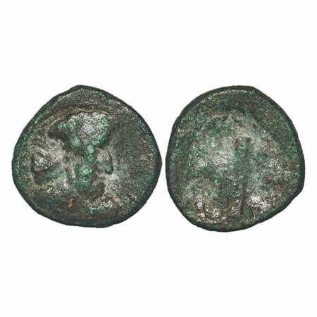 Kushano-Sasanians, Copper, 4.55g, 18.19X19.34mm, Obv: Sassanian style bust wearing turrett