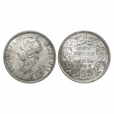 Victoria Empress, Silver, Rupee, 1900, Bombay Mint, A3(i)/I(ii), 'B' incused, B incused is