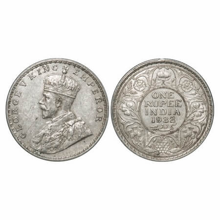 George V, Silver, Rupee, 1922, Bombay Mint, Dot, Elephant. F. Prid 228. GK 1044. Extremely