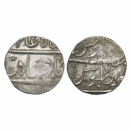 Bombay Presidency, Silver Rupee, 11.45g, (Jambusar) Mint, INO Shah Alam II, (2)2 RY, spear