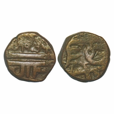 Bombay Presidency, Copper Shivrai, 9.34g, do dandi type, Fasli date 1231, Error - entire c