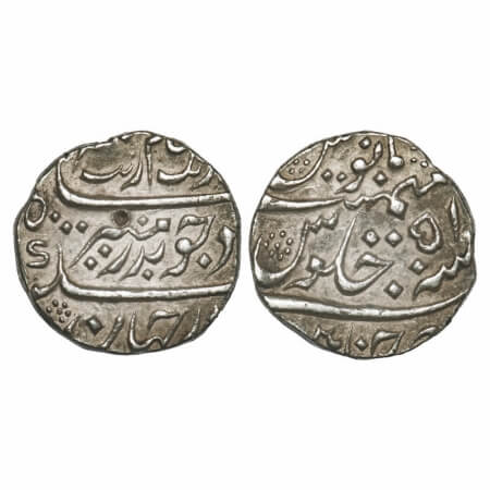 Madras Presidency, Silver Rupee, 11.51g, Chinapatan Mint, INO Aurangzeb Alamgir, 51 RY. P.