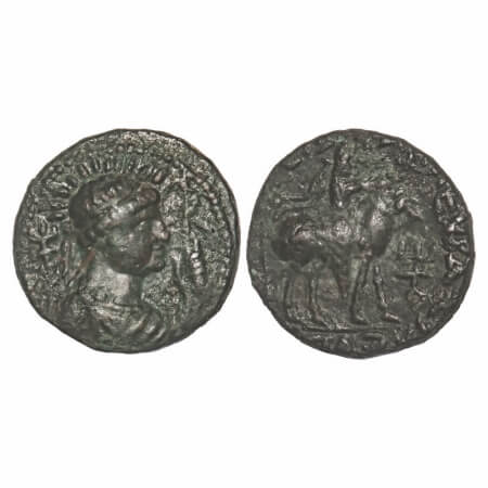 Kushana Dynasty, Soter Megas alias Wima Takto (c. 90-113 AD), Copper Drachma, 8.16g, 20.72