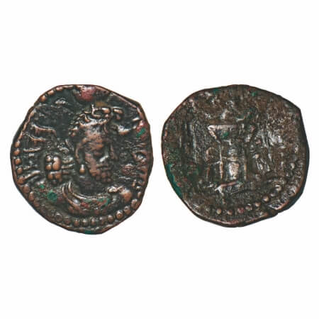 Kushano-Sasanians, Hormizd I, c.270-300 AD, Copper 1/2 Drachma, 2.42g, 15.94x14.75mm, Obv: