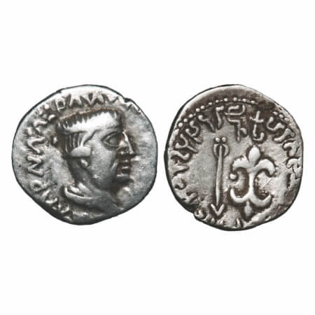Western Kshatrapas, Kshaharata, Nahapana Son Of Bhumaka (ca. 50 AD) Silver Drachm, 2.34g, 
