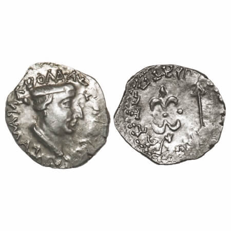 Western Kshatrpas, Nahapana (c. 50-100 AD), Silver Drachms, 2.27g, 17.44x16.63mm, Obv: Bus