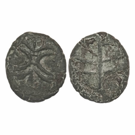Western Kshtrapas, Nahapana (c. 50-100 AD) Ksaharata son of Bhumaka, Copper Unit, 3.50g, 1