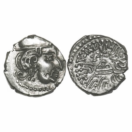 Western Kshtrapas, Kardamaka Family, Damasena (222-238 AD), Bombay Type, Silver Dramma, 1.
