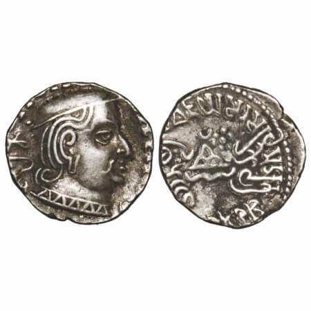 Western Kshtrapas, Kardamaka Family, Vijayasena (238-239 AD), Silver Dramma, 2.22g, 13.52x