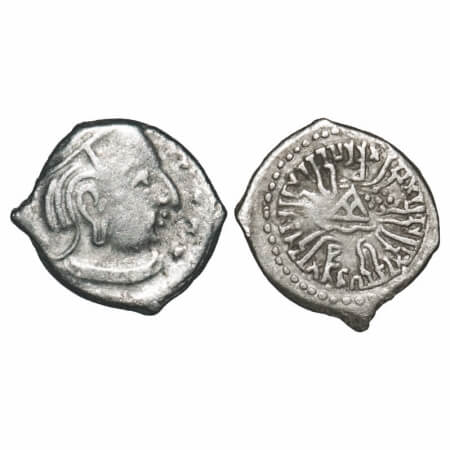 Western Kshatrapa, Svami Rudrasena III, (c. 348-378 AD) son of Svami Rudradaman II, Silver