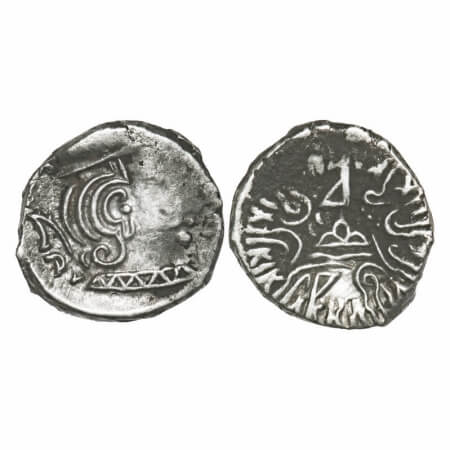 Western Kshtrapas, Swami Rudrasena III son of Swami Rudradaman II (c. 348-378 AD), Silver 