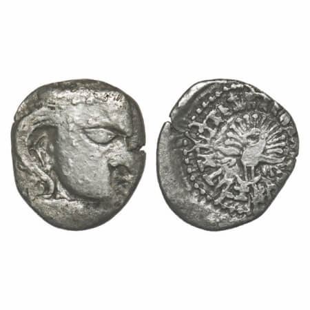 Guptas, Kumaragupta, Madhyadesh Type, Silver Drachma, 1.84g, Obv: Bust of king facing to r