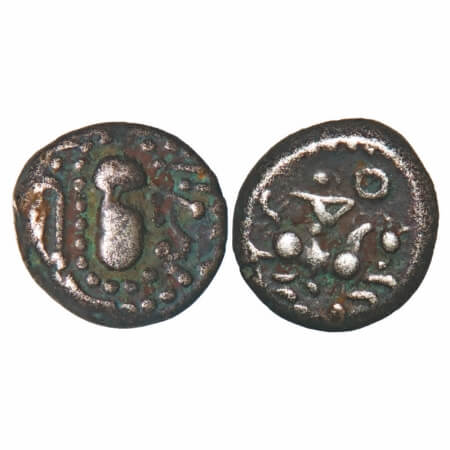 Paramaras of Malwa (c. 1200 AD), Anonymous issue, Billon Drachma, 4.25g, 13.67x13.16mm, Ga