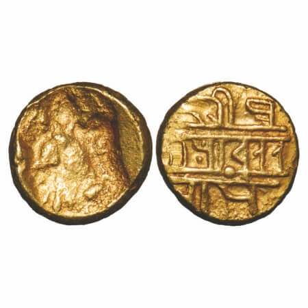 Vijaynagar Kingdom, Achyutadeva Raya (c. 1529-1542 AD), Gold ½ Pagoda, 1.67, 9.29x9.36mm, 