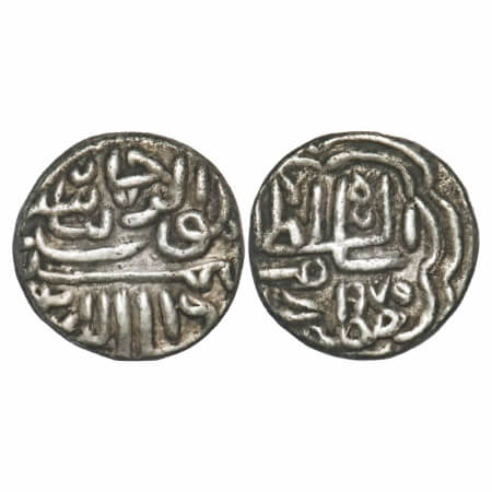 Gujarat Sultanate, SilverTanka (64 rati standard-unlisted), 7.34g Shams Al Din Muzaffar II