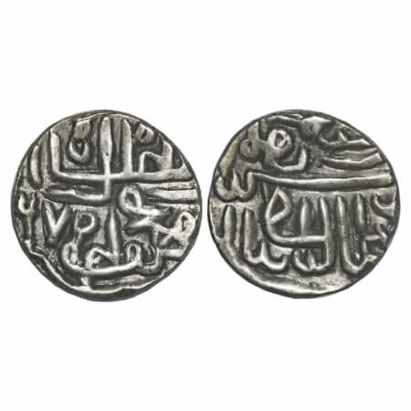 Gujarat Sultanate, Silver heavy Tanka (72 rati standard-unlisted), 8.70g Shams Al Din Muza
