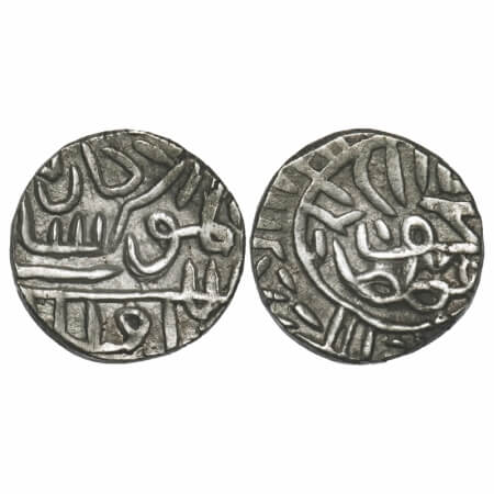 Gujarat Sultanate, Silver heavy Tanka (80 rati standard-unlisted), 9.16g Shams Al Din Muza
