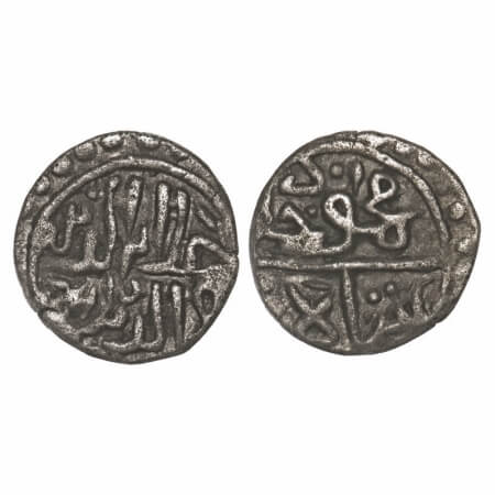 Malwa Sultanate, Silver 1/8 Tanka, 1.14g, Ala al Din Mahmud Shah I (AH 839-873 / 1436-1469