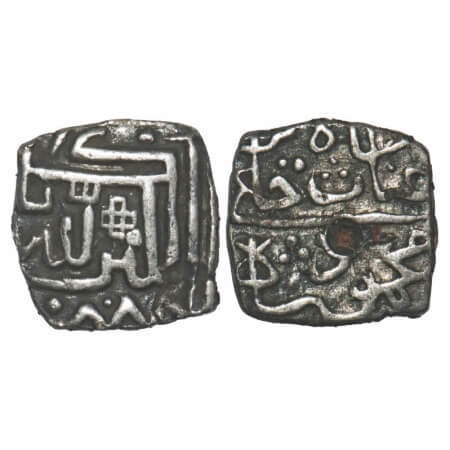 Malwa Sultanate, Silver 1/8 Tanka, 1.24g, Ghiyath Shah (AH 873-906 / AD 1469-1500), AH 888