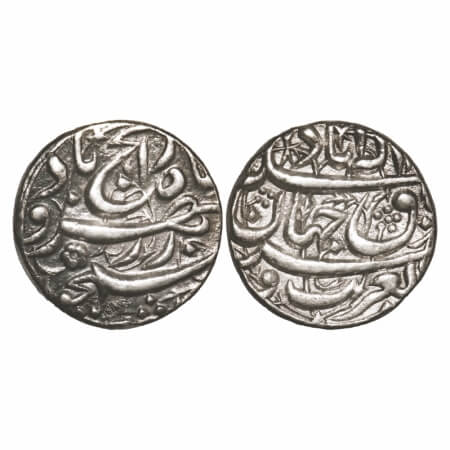 Akbar, Silver Rupee, 11.21g, Allahabad Mint, Jahangir rebellion issue, Raij bad Couplet, m